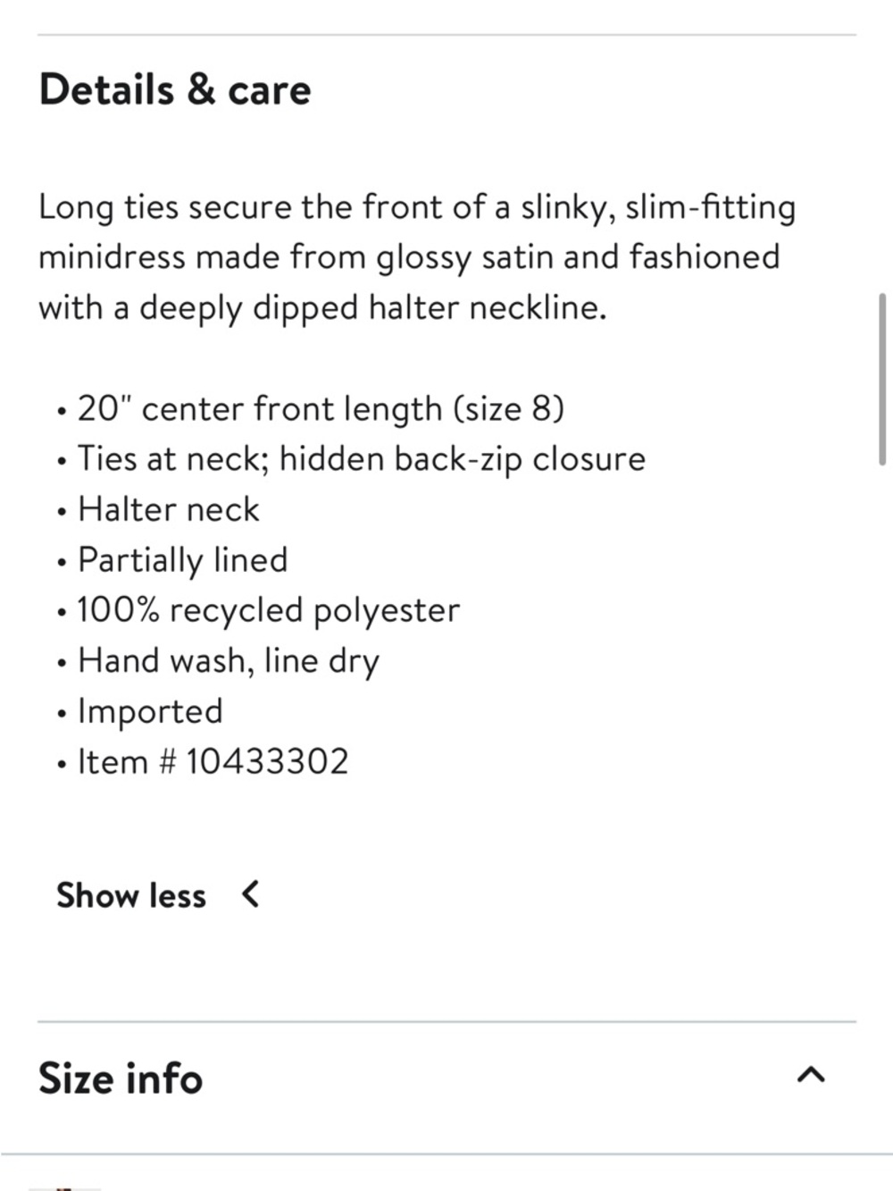 Princess Polly Lanier Satin Halter Mini Dress - Picture 4 of 4